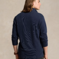 Jersey RAPLH LAUREN Estate-Rib de cremallera corta gris