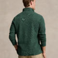 Jersey RAPLH LAUREN Estate-Rib de cremallera corta gris