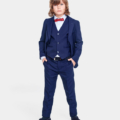 Americana SPAGNOLO para niño. Traje Nido De Abeja Azul