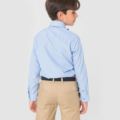 Camisa SPAGNOLO para niño. Cutaway Mil Rayas Celeste