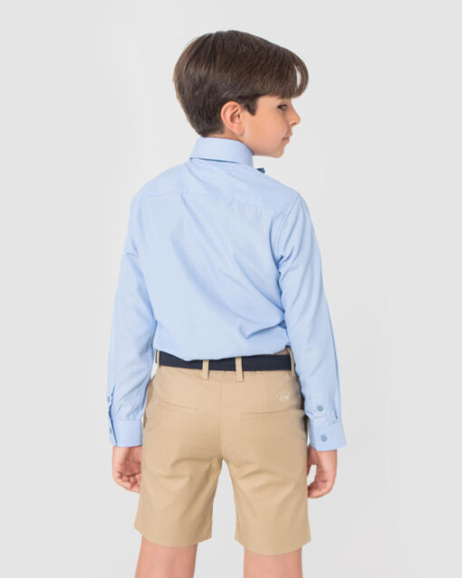 Camisa SPAGNOLO para niño. Cutaway Mil Rayas Celeste