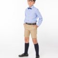 Camisa SPAGNOLO para niño. Cutaway Mil Rayas Celeste