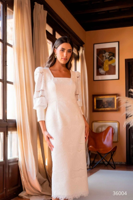 Vestido SARA RUIZ Batista Bordado
