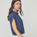 Blusa de mujer sin mangas con frunce en el cuello UNIQUE UNLIMITED