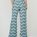Pantalón ancho de mujer estampado de gasa UNIQUE UNLIMITED azul