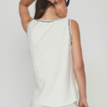 Top de mujer sin mangas con escote redondo UNIQUE UNLIMITED crudo