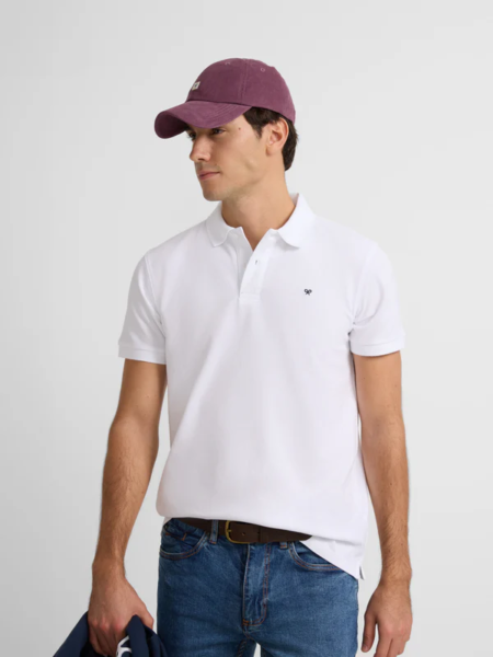 Polo clasico liso SILBON blanco