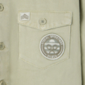 Sobrecamisa desgastada parches SILBON verde