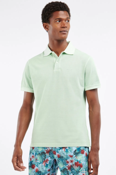 Polo BARBOUR Washed Sport verde claro