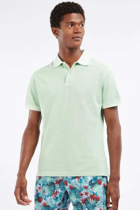 Polo BARBOUR Washed Sport verde claro