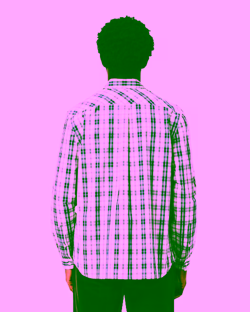 Camisa de popelín con cuadros escoceses blanco azul LACOSTE