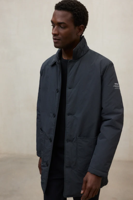 Chaqueta larga ECOALF Ancua gris claro