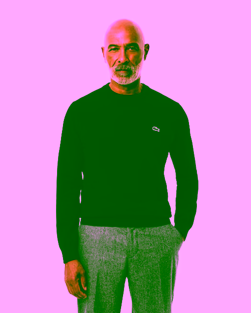 Jersey de cuello redondo de algodón monocolor negro LACOSTE