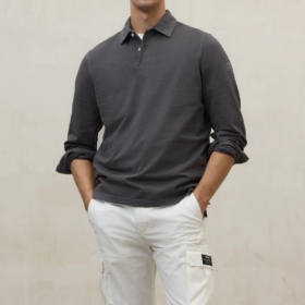 Polo ECOALF Patrick gris oscuro