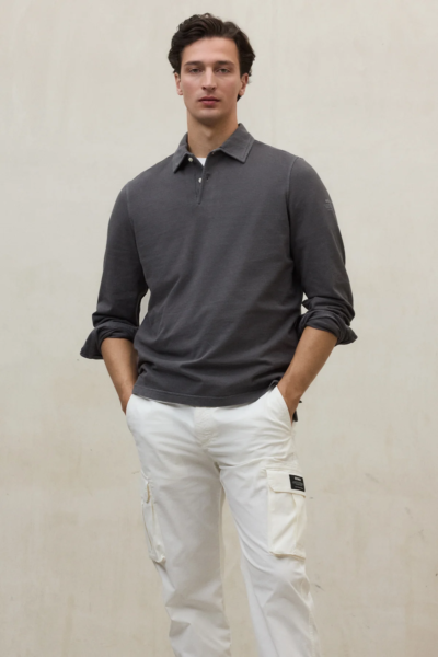 Polo ECOALF Patrick gris oscuro