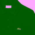 Sudadera con cuello polo de canalé de algodón marrón LACOSTE