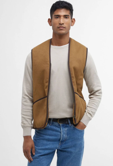 Chaleco Warm Pile Zip Barbour Hombre Marrón