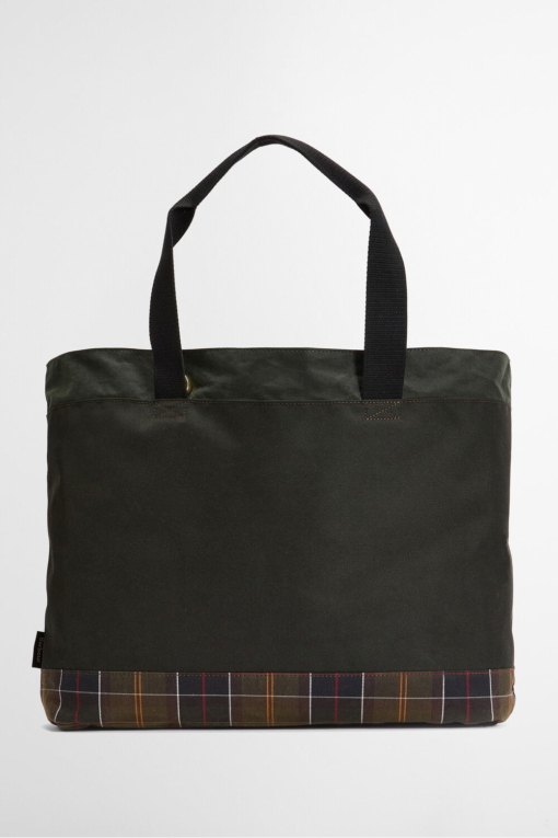 Bolso Tote Field Waxed Verde Sage Barbour - Imagen 3