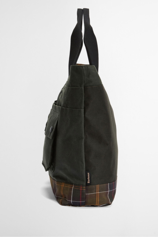 Bolso Tote Field Waxed Verde Sage Barbour - Imagen 5