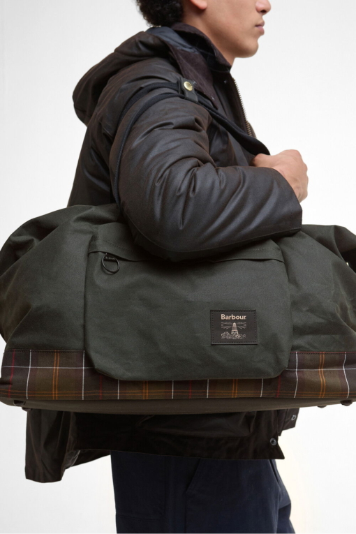 Bolsa de Viaje Field Waxed Barbour Verde Sage - Imagen 3