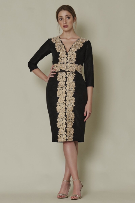 Vestido Sara Ruiz Evasé Bordado