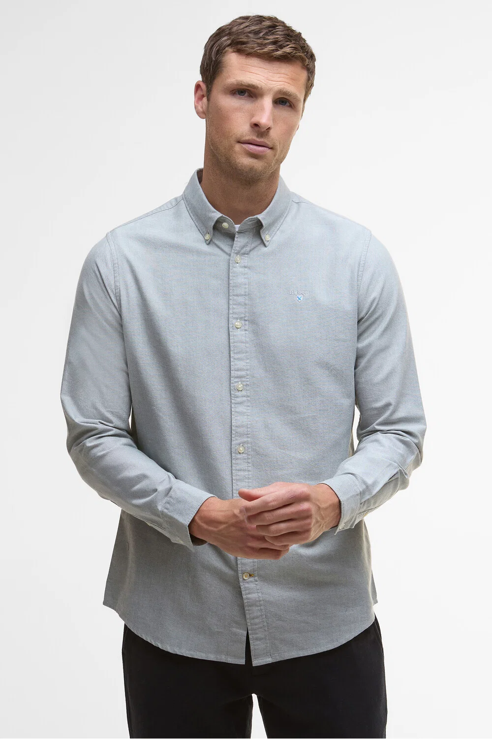 Camisa Oxford Barbour Hombre Verde