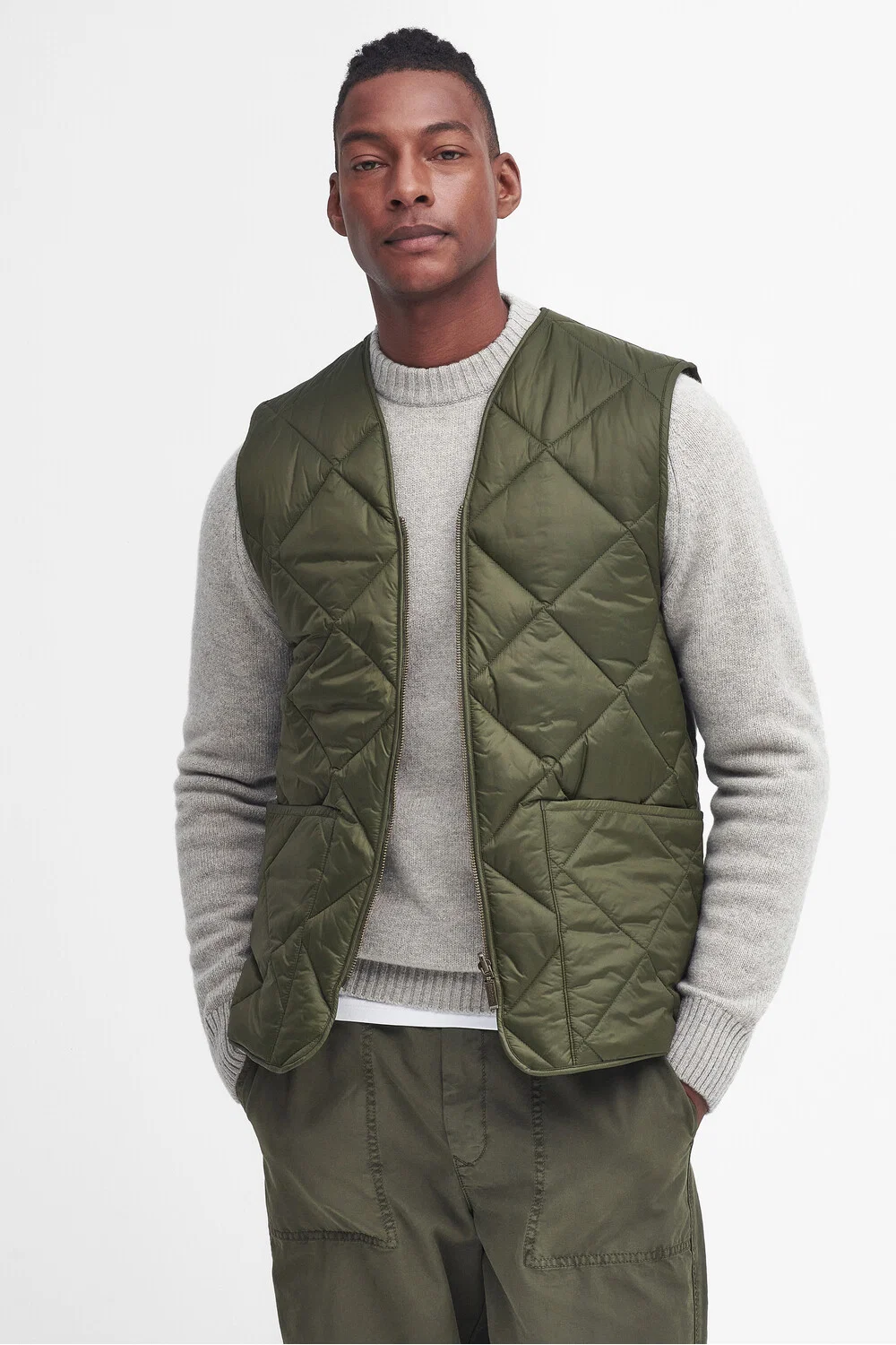 Chaleco Large Box Quilted Barbour Hombre Verde
