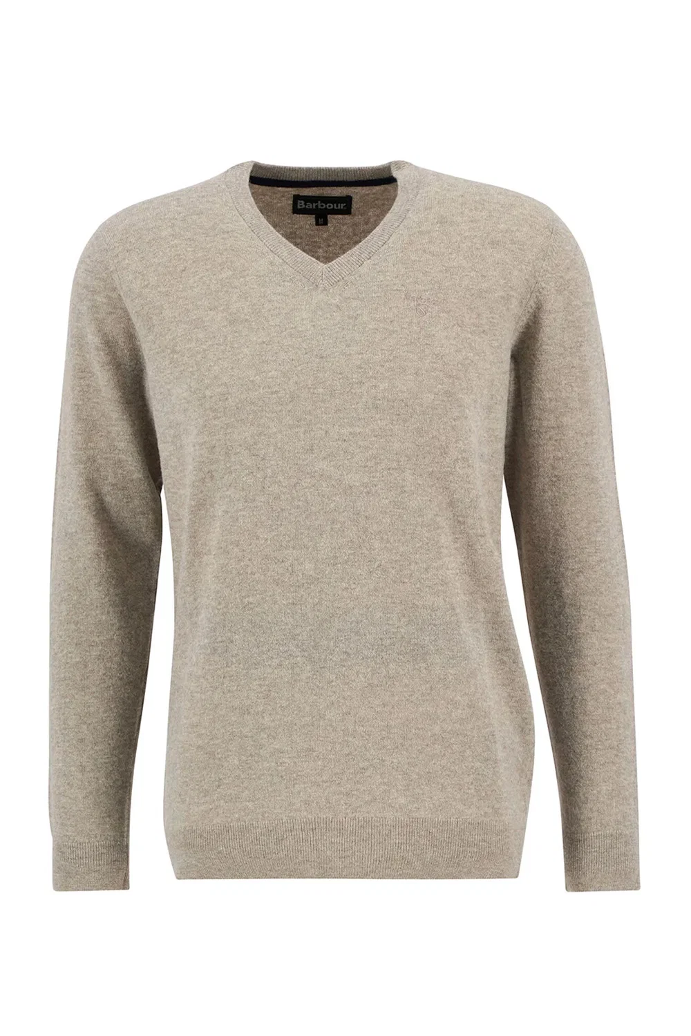 Jersey Barbour Essential V-Neck beige para hombre, fotografía del producto de VIMODA