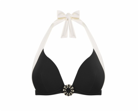 Bikini Push Up Atado Cuello Detalle Centro Forro Negro Dolores Cortés