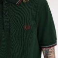 Polo Fred Perry M3600 con ribete de dos franjas