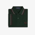 Polo Fred Perry M3600 con ribete de dos franjas