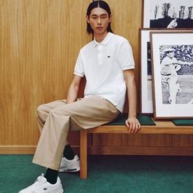 Zapatillas Slam Break de piel Lacoste hombre Blanco roto