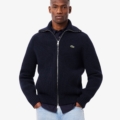 Jersey con cremallera de cuello alto de lana cardada Lacoste hombre Azul marino