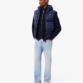 Jersey con cremallera de cuello alto de lana cardada Lacoste hombre Azul marino