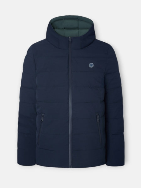 Abrigo técnico reversible azul marino verde Silbon hombre