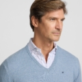 Jersey cuello pico azul Silbon hombre - vista 3
