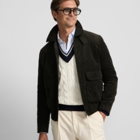 Chaqueta pana verde Silbon hombre