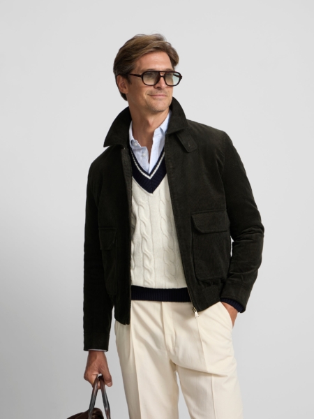 Chaqueta pana verde Silbon hombre