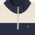 Sudadera media cremallera raya ancha azul marino Silbon hombre - vista 2