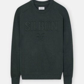 Sudadera raglán silbon patch khaki Silbon hombre