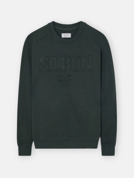 Sudadera raglán silbon patch khaki Silbon hombre