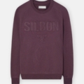 Sudadera raglán silbon patch burdeos Silbon hombre