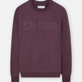 Sudadera raglán silbon patch burdeos Silbon hombre