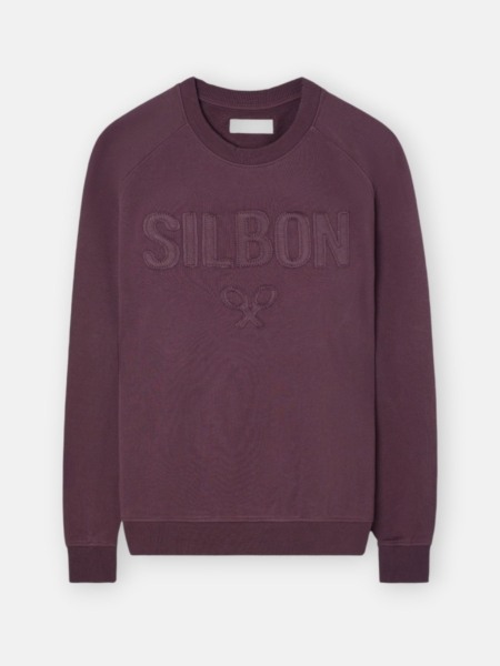 Sudadera raglán silbon patch burdeos Silbon hombre