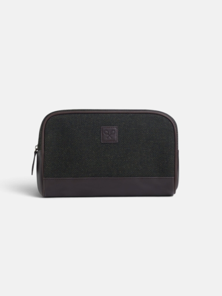 Neceser tejido espiga verde Silbon hombre