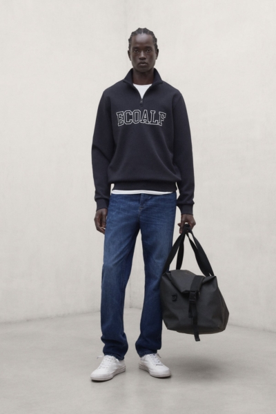 Sudadera Ecoalf hombre Terel Logo Azul marino
