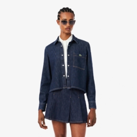 Camisa denim ligera de corte regular Lacoste mujer Azul - imagen 1 Camisa denim ligera de corte regular Lacoste mujer Azul - imagen 1