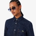 Camisa denim ligera de corte regular Lacoste mujer Azul - imagen 3
