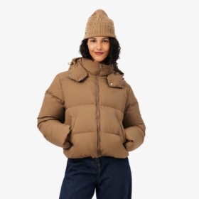 Chaqueta acolchada con capucha hidrófuga Lacoste mujer Marrón - imagen 1 Chaqueta acolchada con capucha hidrófuga Lacoste mujer Marrón - imagen 1