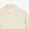 Chaqueta con cuello polo de punto 3D de lana cardada Lacoste mujer Blanco roto - imagen 2 Chaqueta con cuello polo de punto 3D de lana cardada Lacoste mujer Blanco roto - imagen 2
